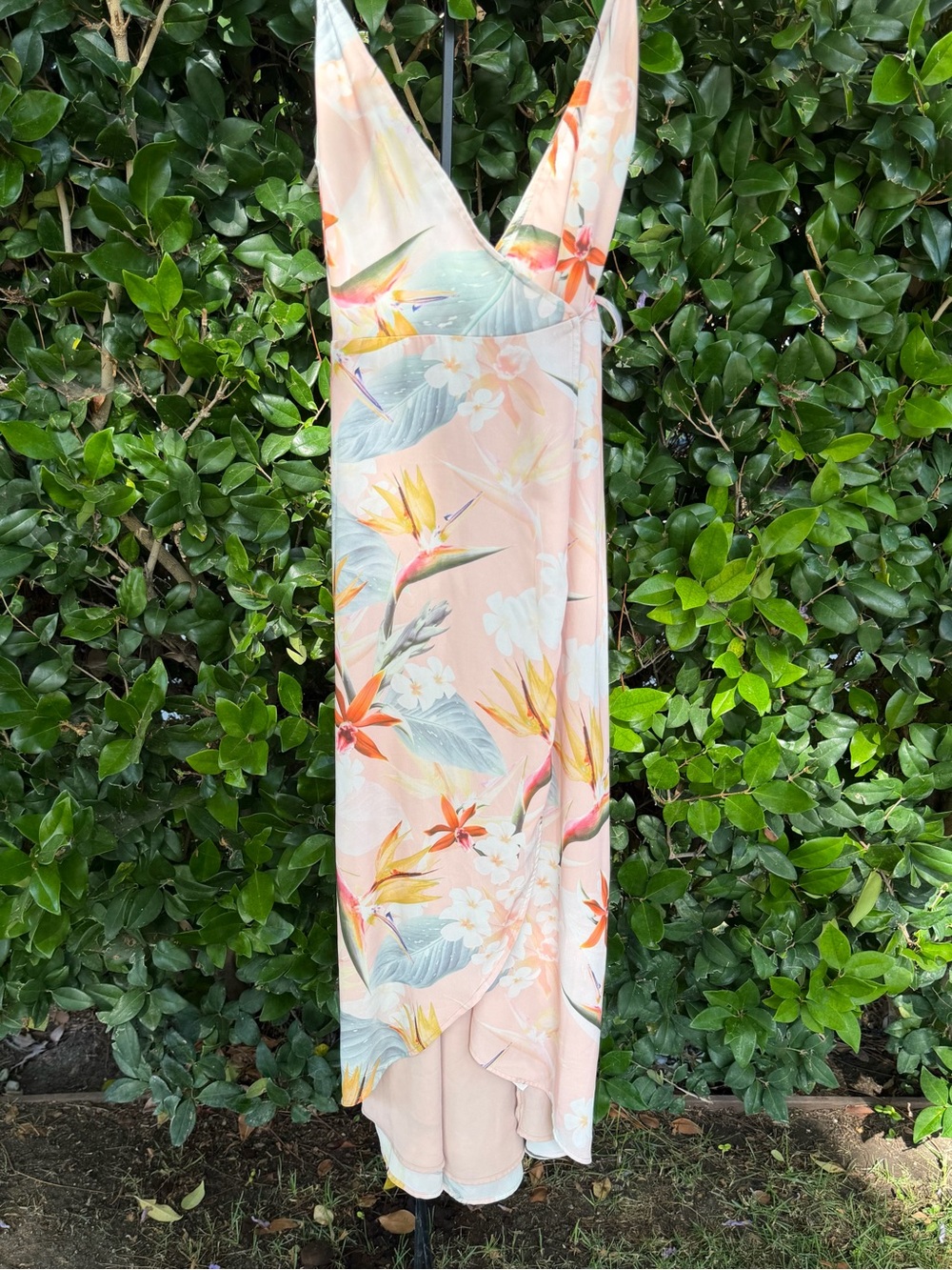 Show Me Your MuMu Peach Floral Slip Dress